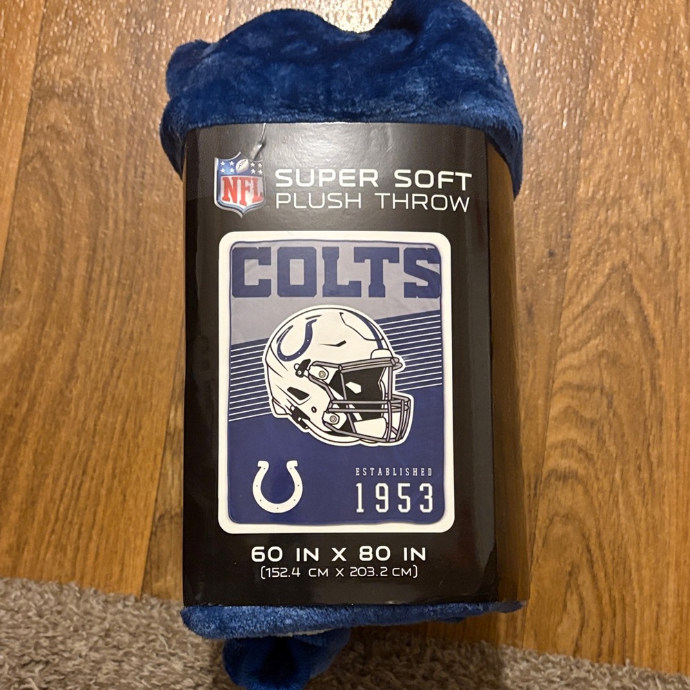 NFL Colts Blue Super Soft Throw Blanket